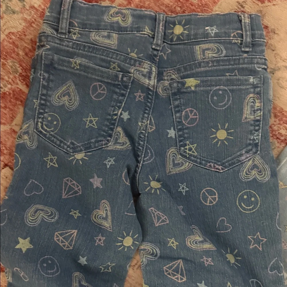 The Children's Place Printed Kid's Denim Jeans - Light Blue & Dark Blue
